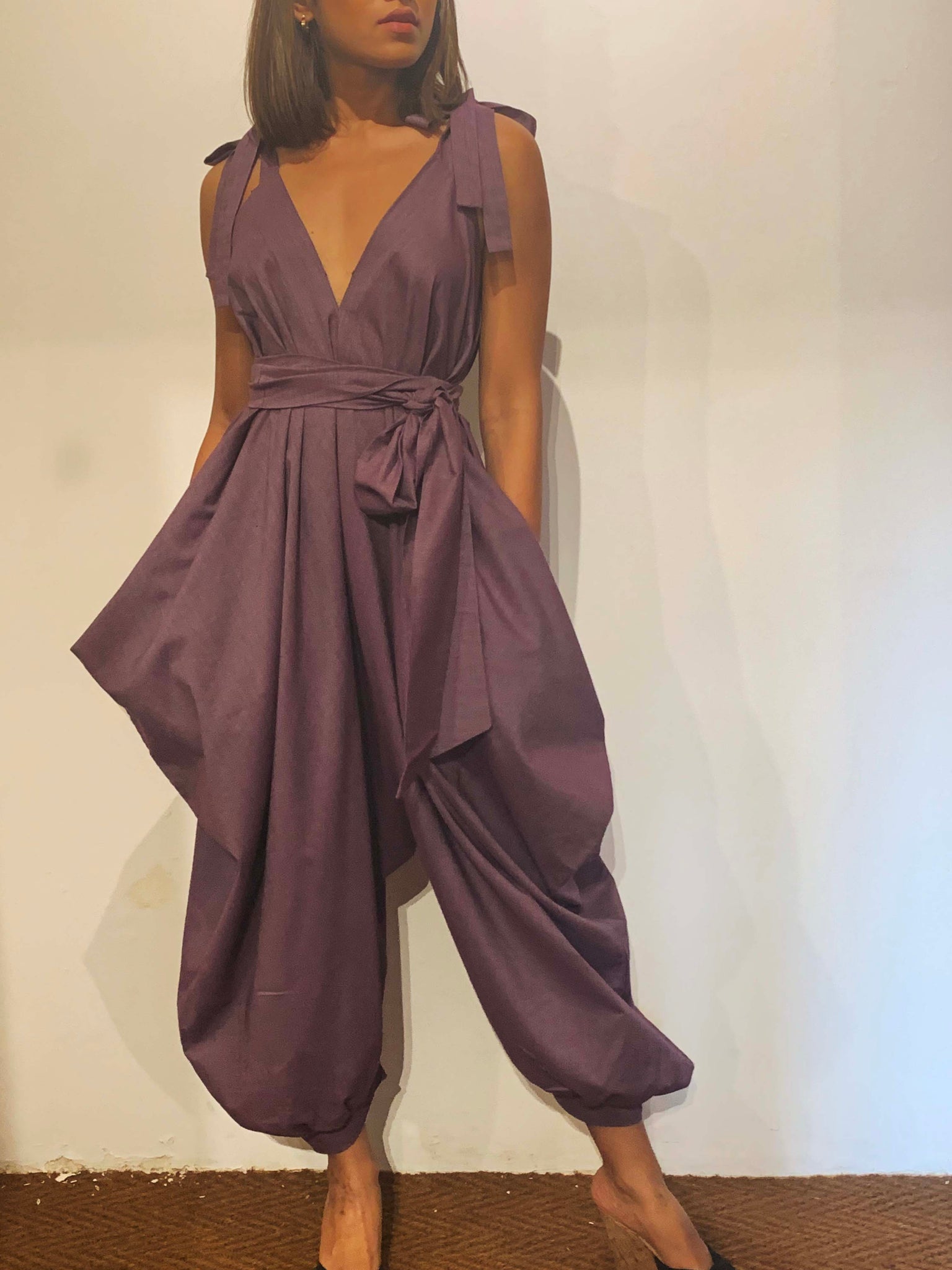 Coral Jumpsuit - Dusty Mauve